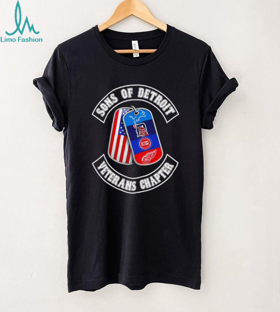 Sons of Detroit Veterans Chapter T Shirt Detroit Sports Pride Dog Tags T Shirt