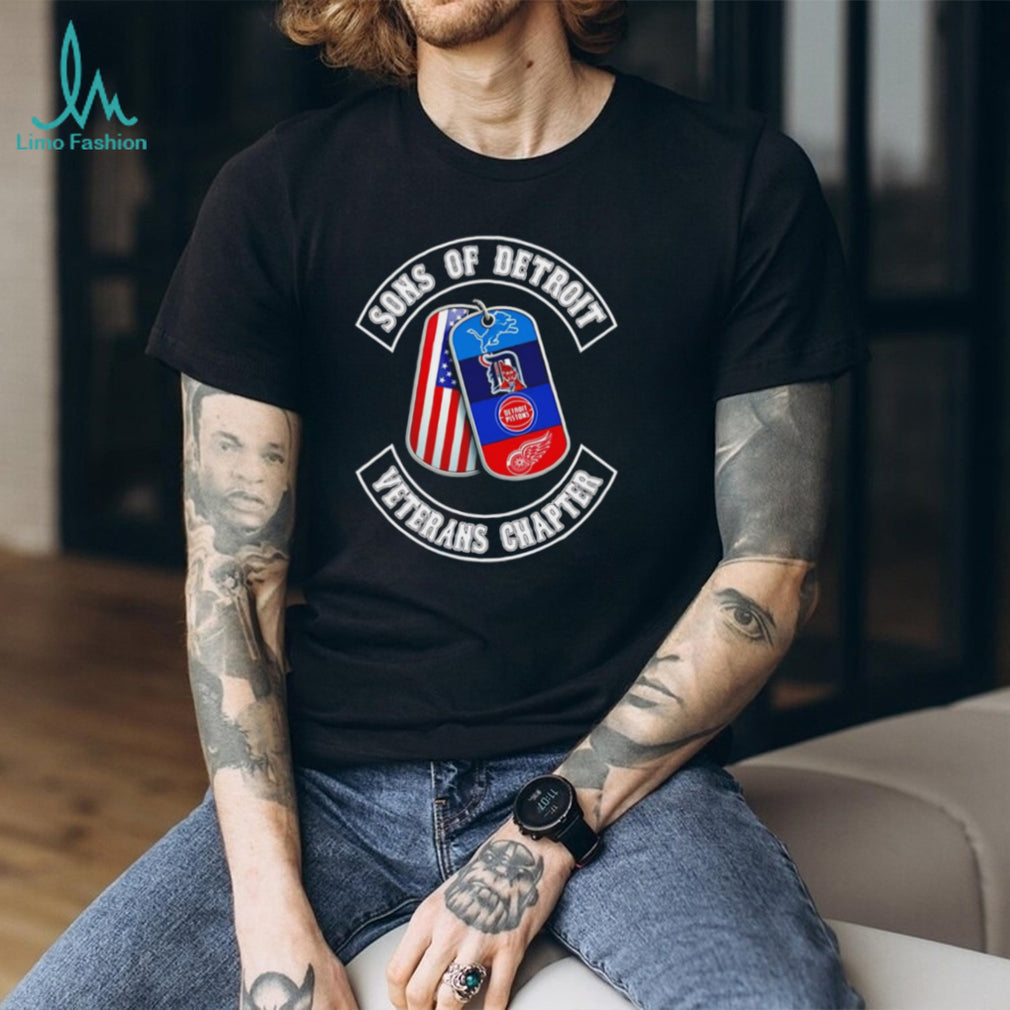 Sons of Detroit Veterans Chapter T Shirt Detroit Sports Pride Dog Tags T Shirt