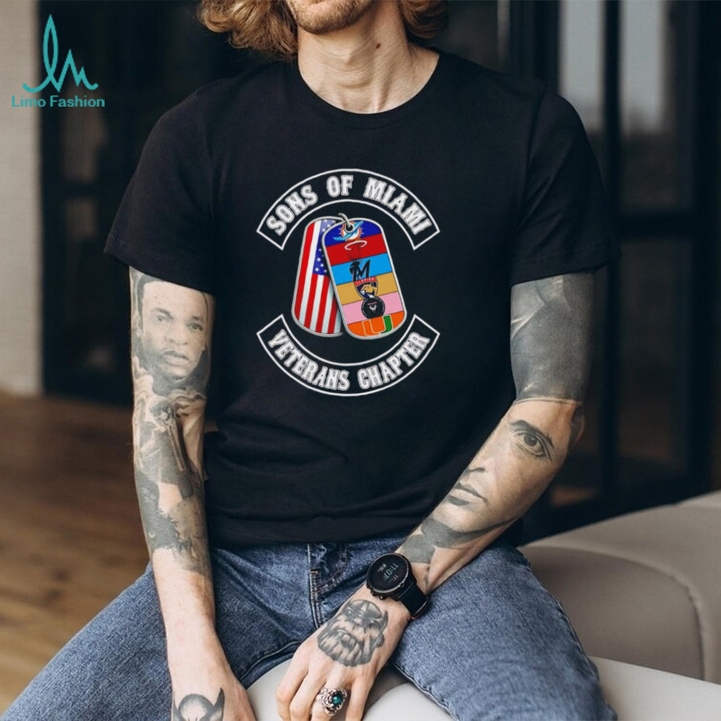 Sons of Miami Veterans Chapter T Shirt Miami Sports Teams Dog Tags T Shirt
