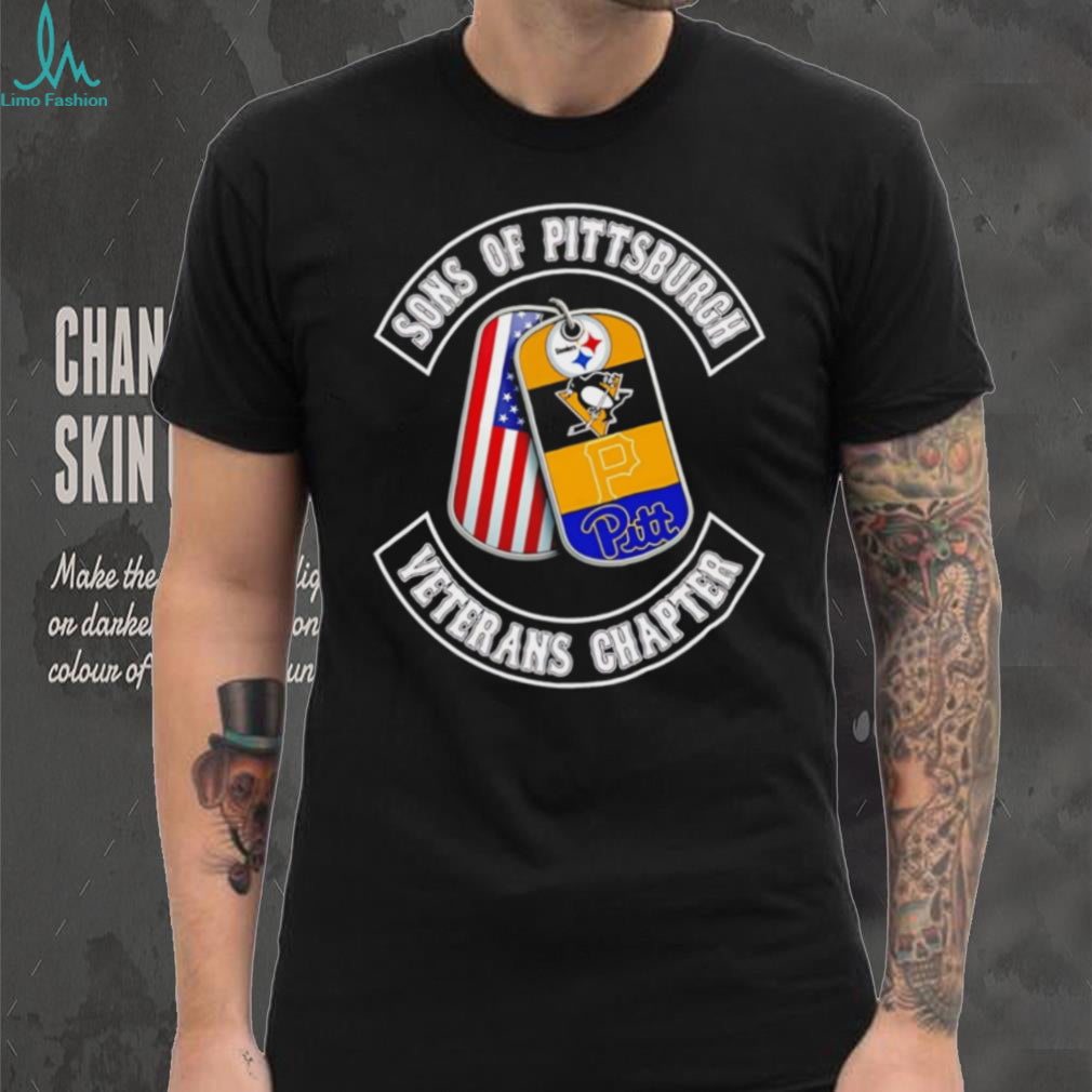 Sons of Pittsburgh Veterans Chapter T Shirt Pittsburgh Sports Pride Dog Tags T Shirt