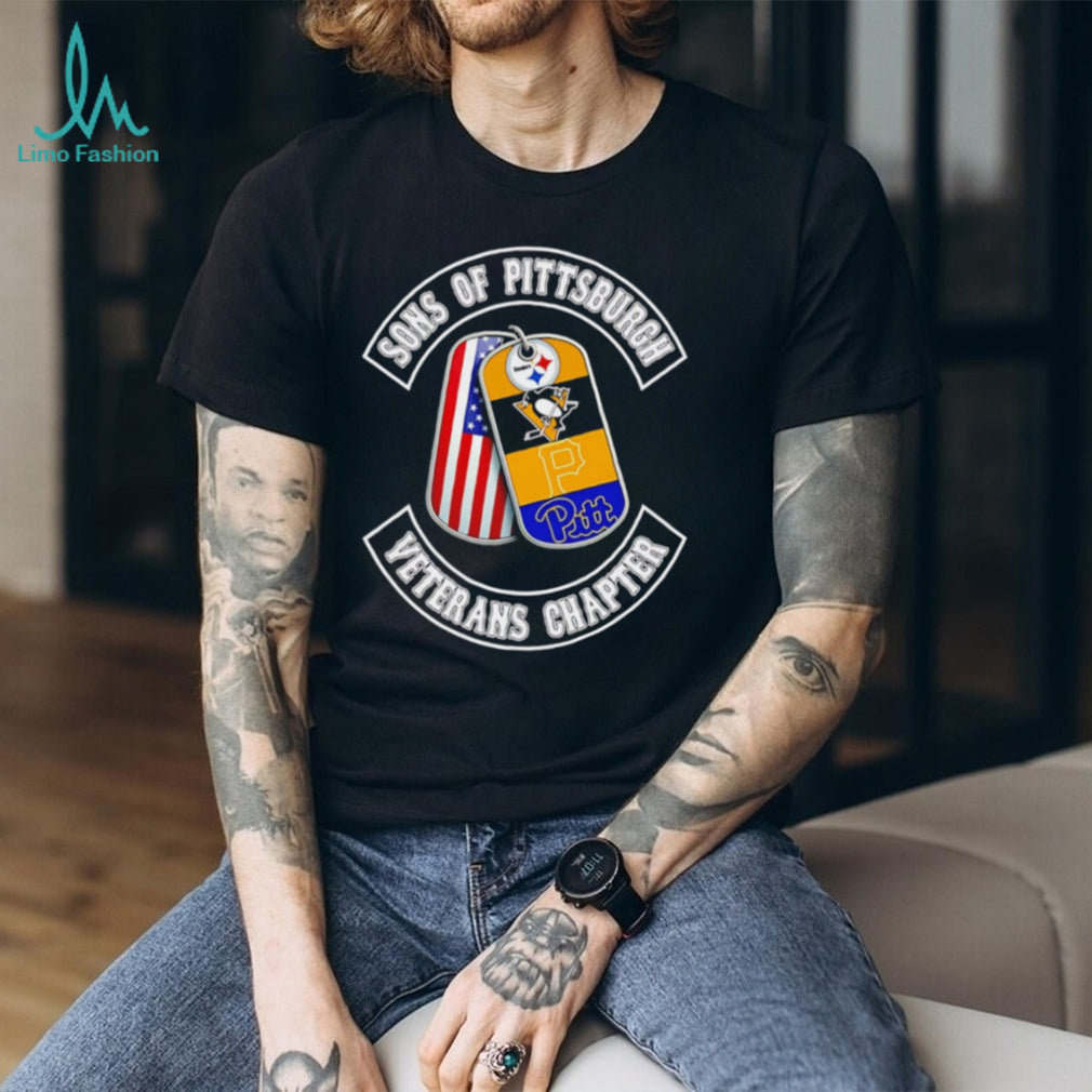 Sons of Pittsburgh Veterans Chapter T Shirt Pittsburgh Sports Pride Dog Tags T Shirt
