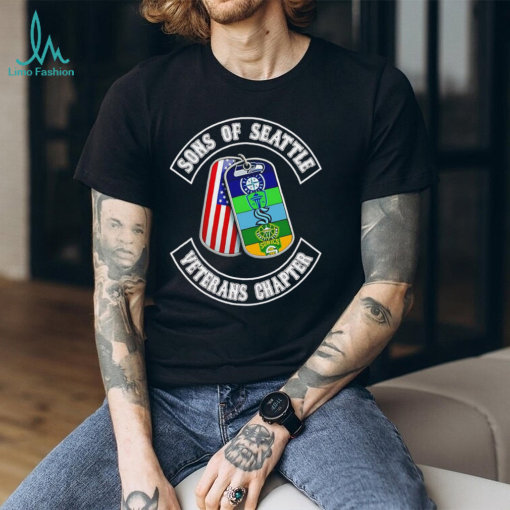 Sons of Seattle Veterans Chapter T Shirt Seattle Sports Teams Dog Tags T Shirt