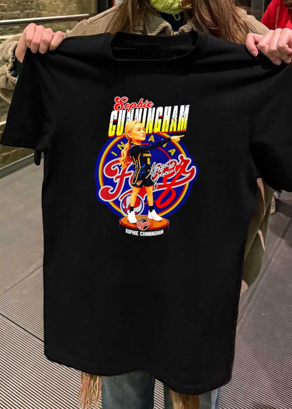 Sophie Cunningham Bobblehead Pointing Indiana Fever T-Shirt