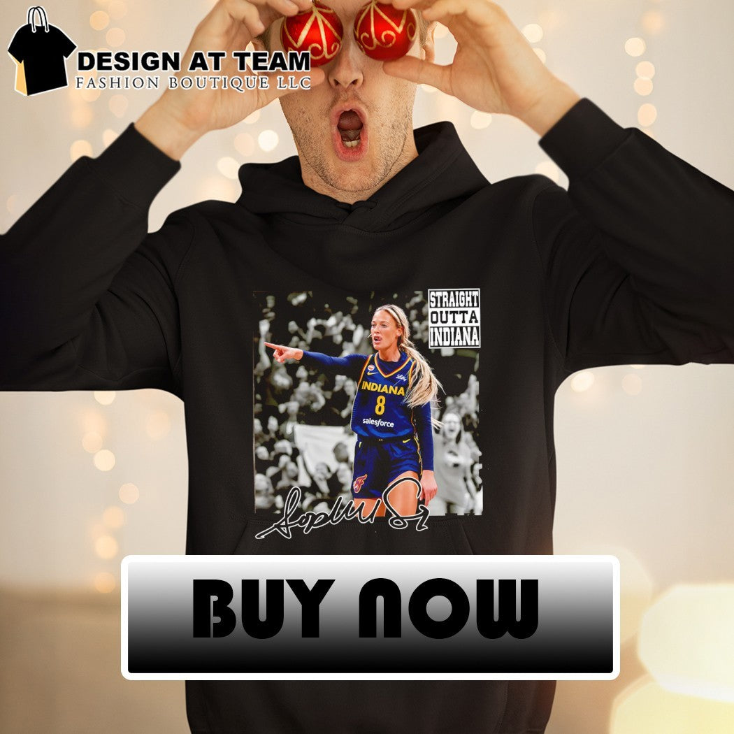 Sophie Cunningham Indiana Fever Basketball Straight Outta Indiana signature shirt