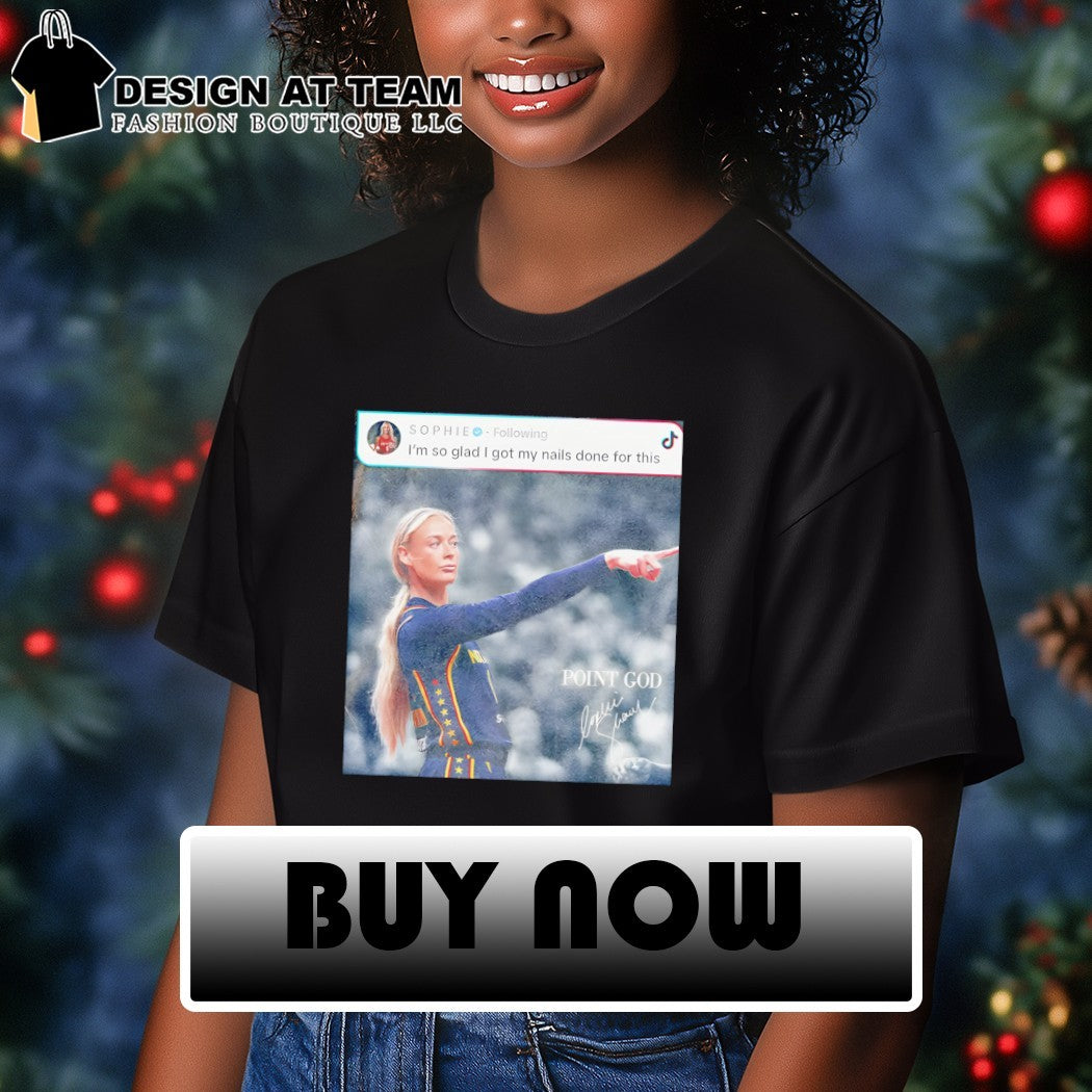 Sophie Cunningham Point God WNBA Indiana Fever Basketball I’m so glad I got my nails done for this shirt