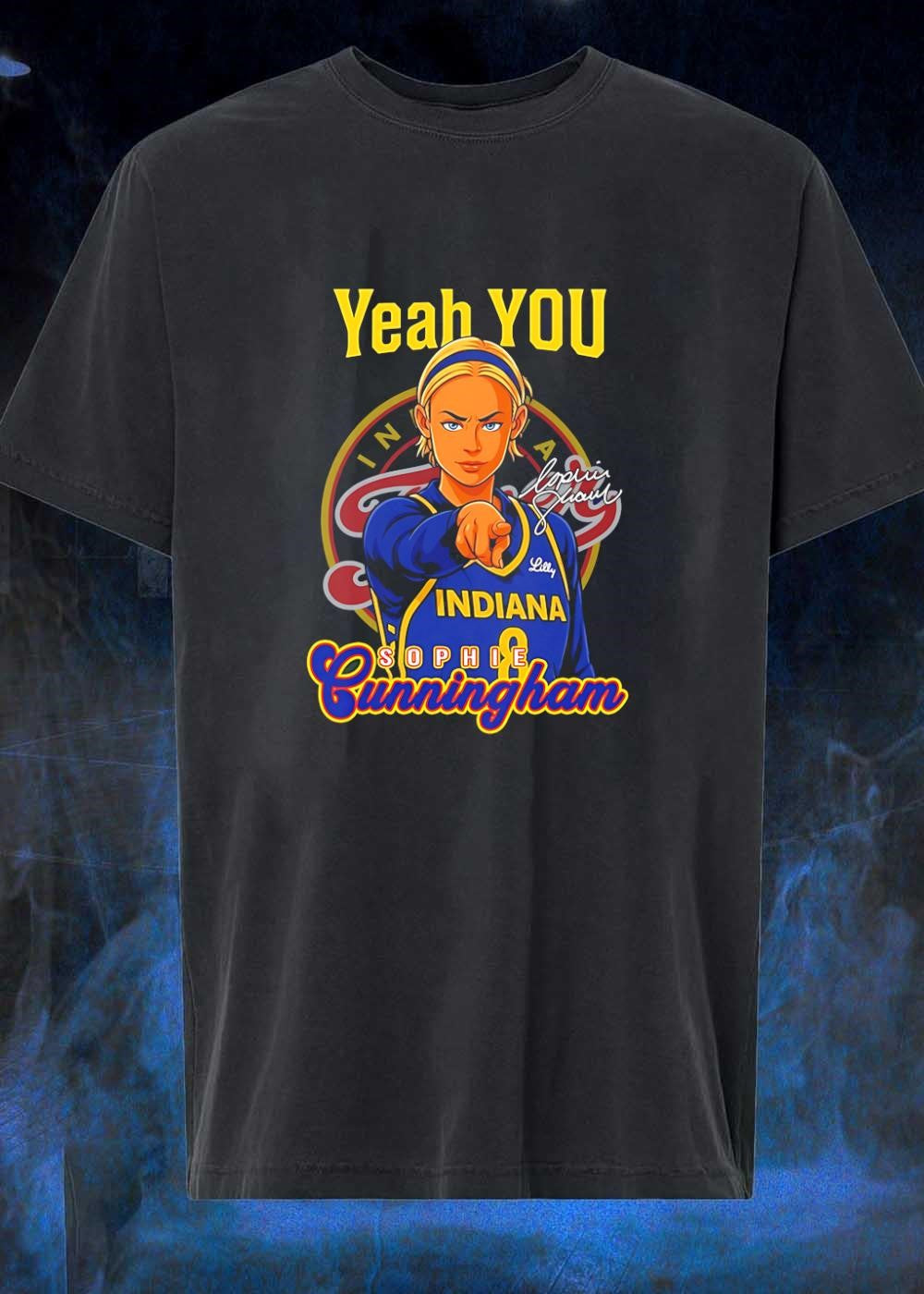 Sophie Cunningham Signed Yeah You Pointing Indiana Fever T-Shirt