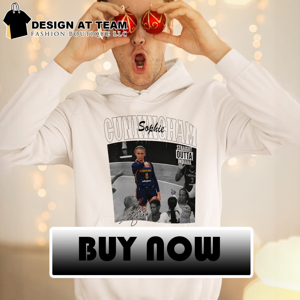 Sophie Cunningham Straight Outta Indiana Fever Basketball WNBA signature shirt
