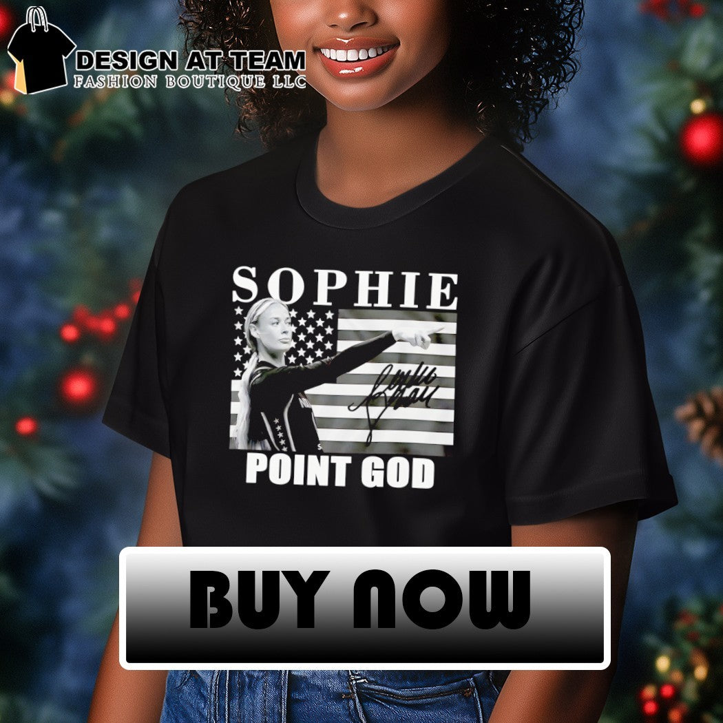 Sophie Cunningham point God Indiana Fever American flag black and white signature shirt
