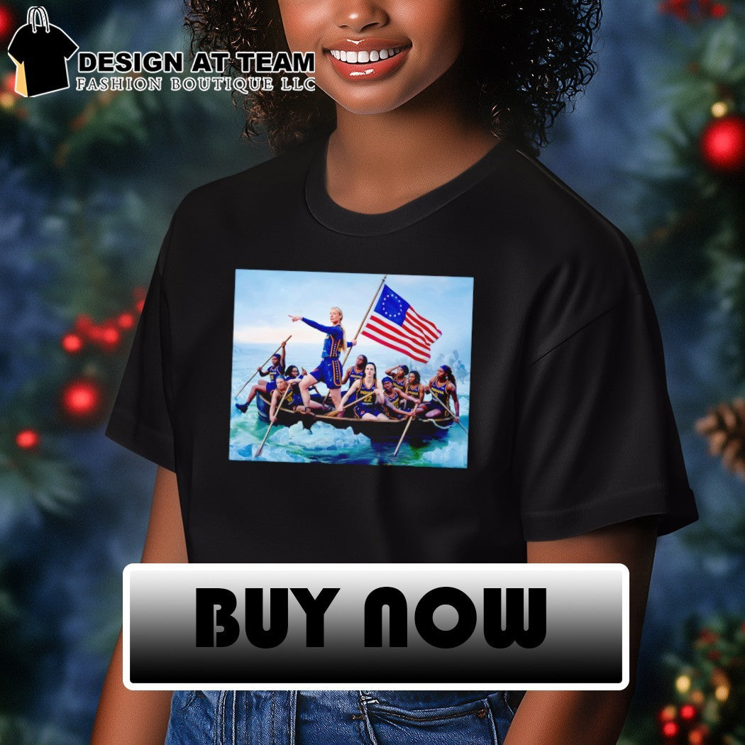 Sophie Cunningham x Indiana Fever Washington Crossing the Delaware 4th of July American flag shirt