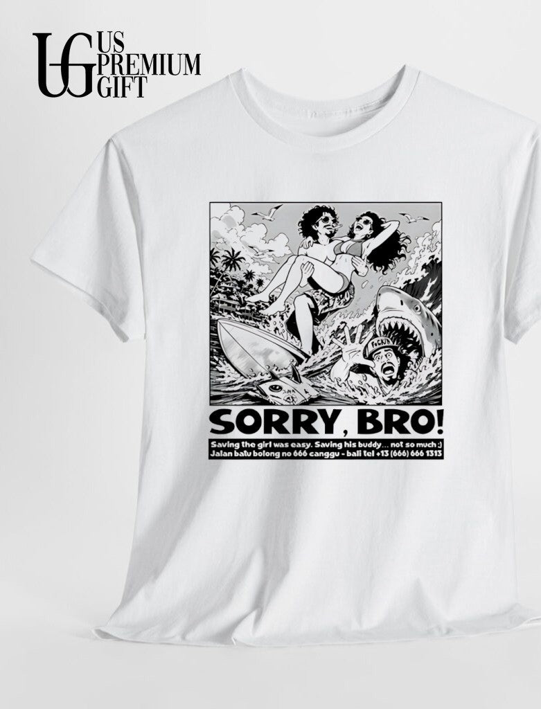 Sorry Bro Surfing Shark Attack Bali Canggu shirt