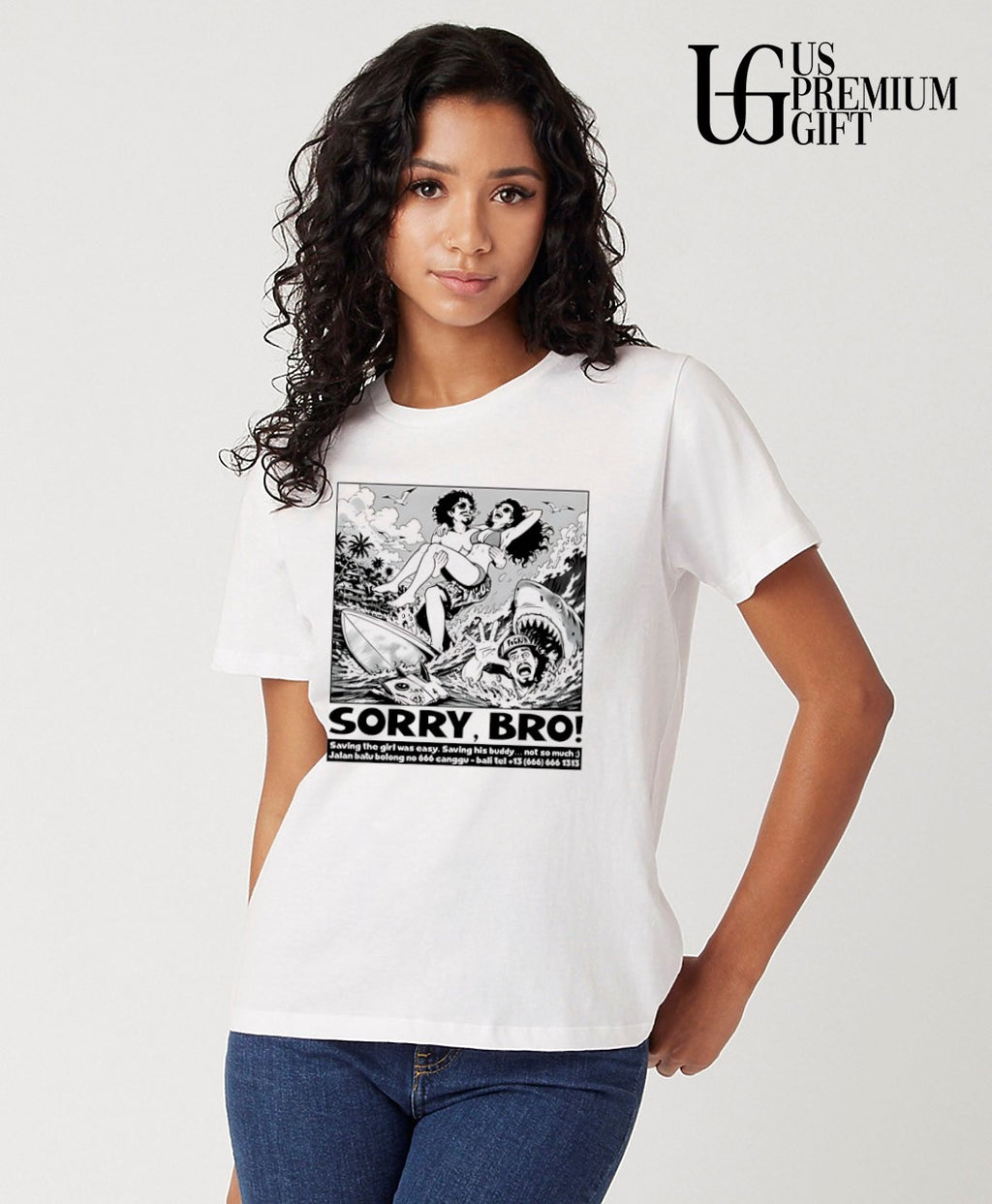 Sorry Bro Surfing Shark Attack Bali Canggu shirt