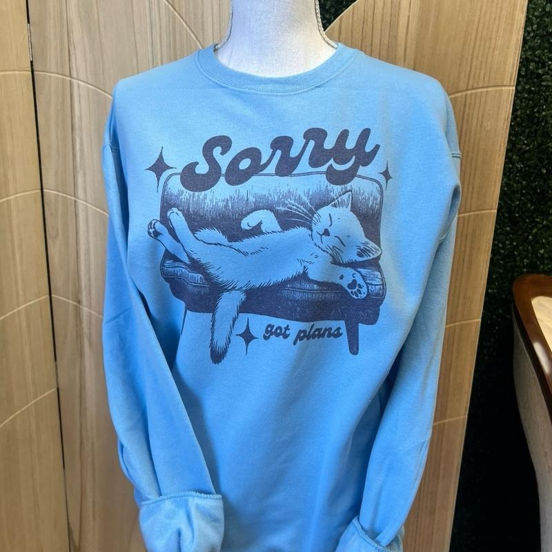 Sorry Got Plans Sweatshirt - Cat TShirt - Cat Sweatshirt - Funny Tee Hoodie | UrbanDripWear.com