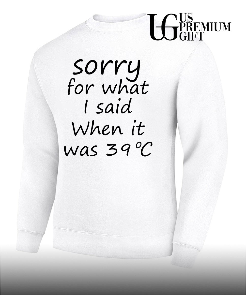 Sorry for what I said when it was 39 degrees celsius shirt