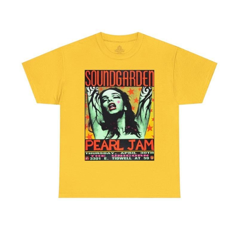 Soundgarden Pearl Jam Regular Fit Unisex T-Shirt Classic Cotton Fabric Hoodie, Sweatshirt | UrbanDripWear.com