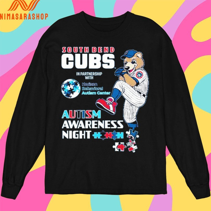 South Bend Cubs In Partnership With Horizon Behavioral Autism Center Autism Awareness Night Shirts