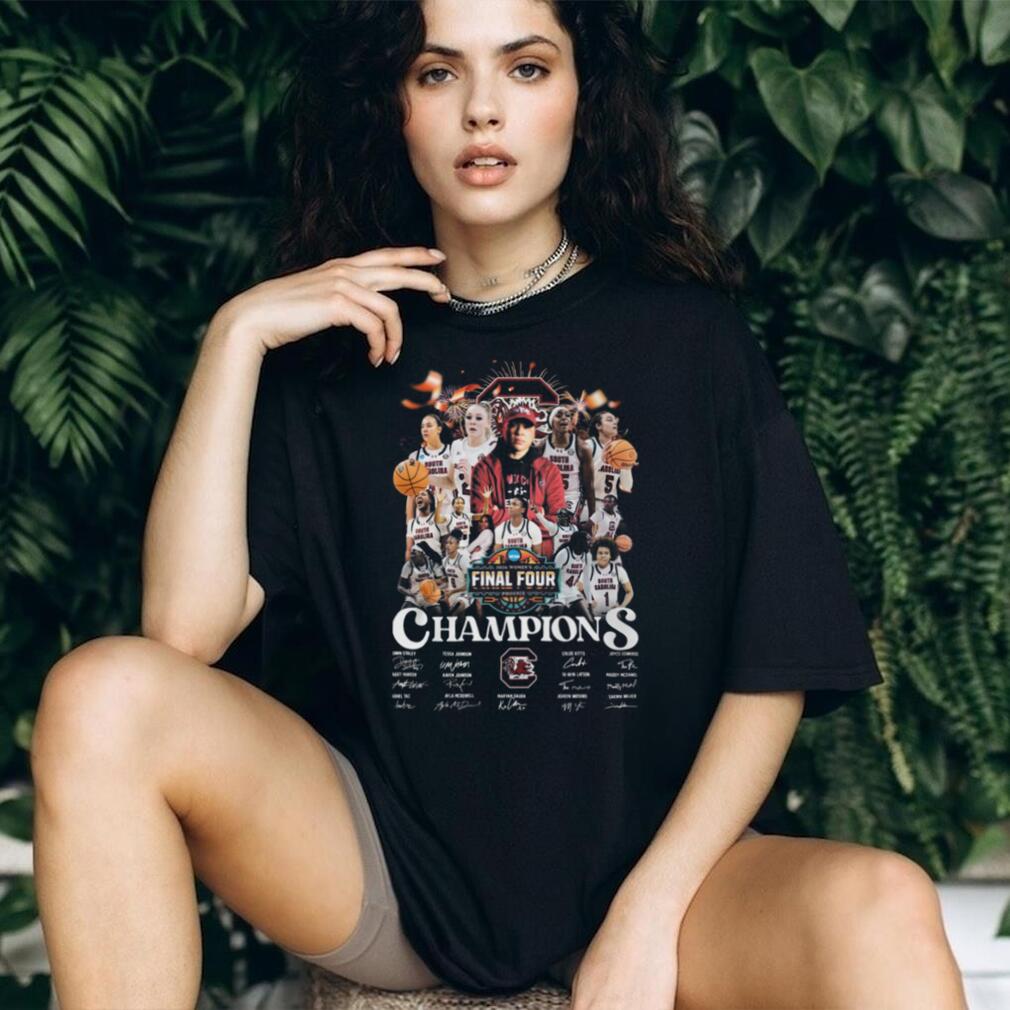 South Carolina Gamecocks 2026 Women’s Final Four Champions Signatures T Shirt