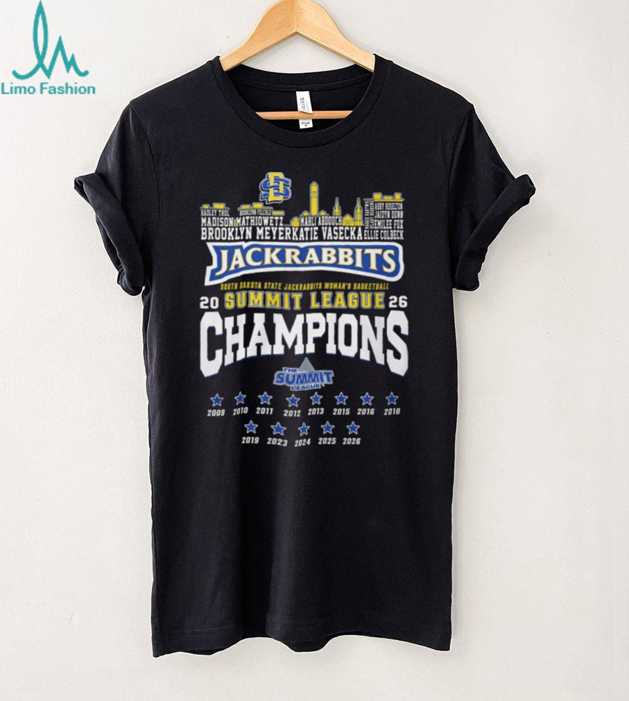 South Dakota State Jackrabbits Women’s Basketball 2026 Summit League Champions T Shirt