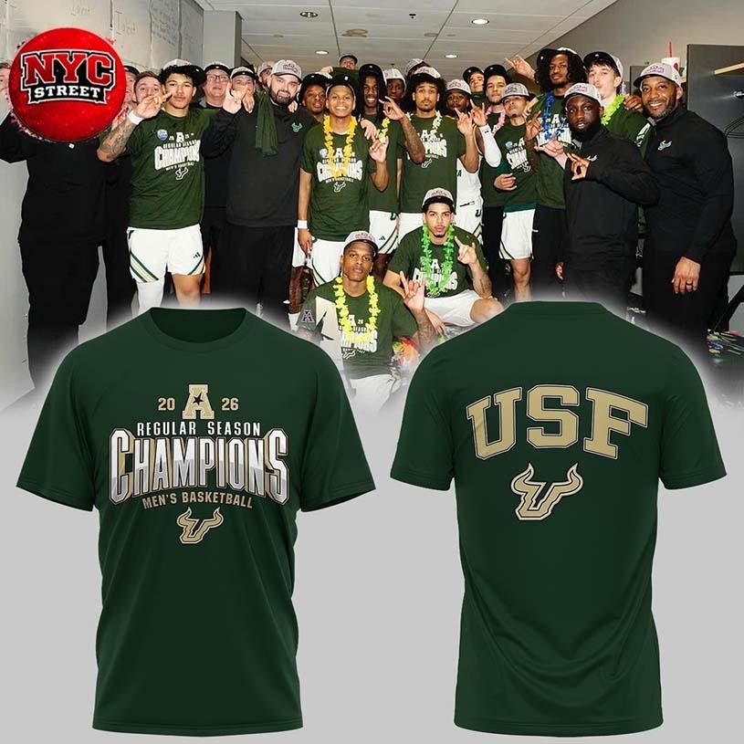 South Florida Bulls Men’s Basketball Regular Season Champions 2026 Two Sided Shirt