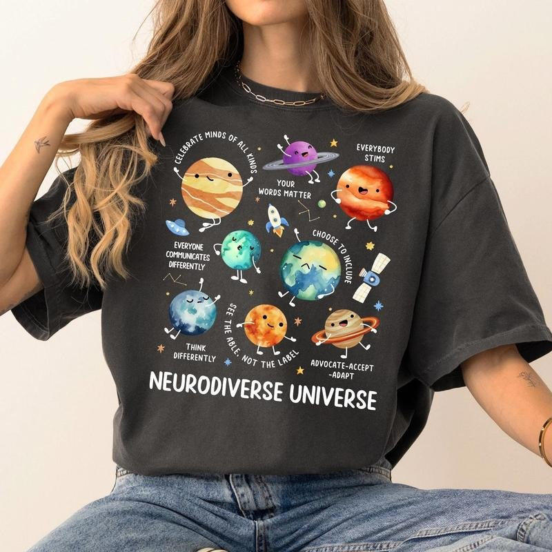 Space Neurodiversity Shirt, Neurodiverse Shirt, Sped Teacher Shirt, Autism Awareness Shirt, Special Education Shirt...