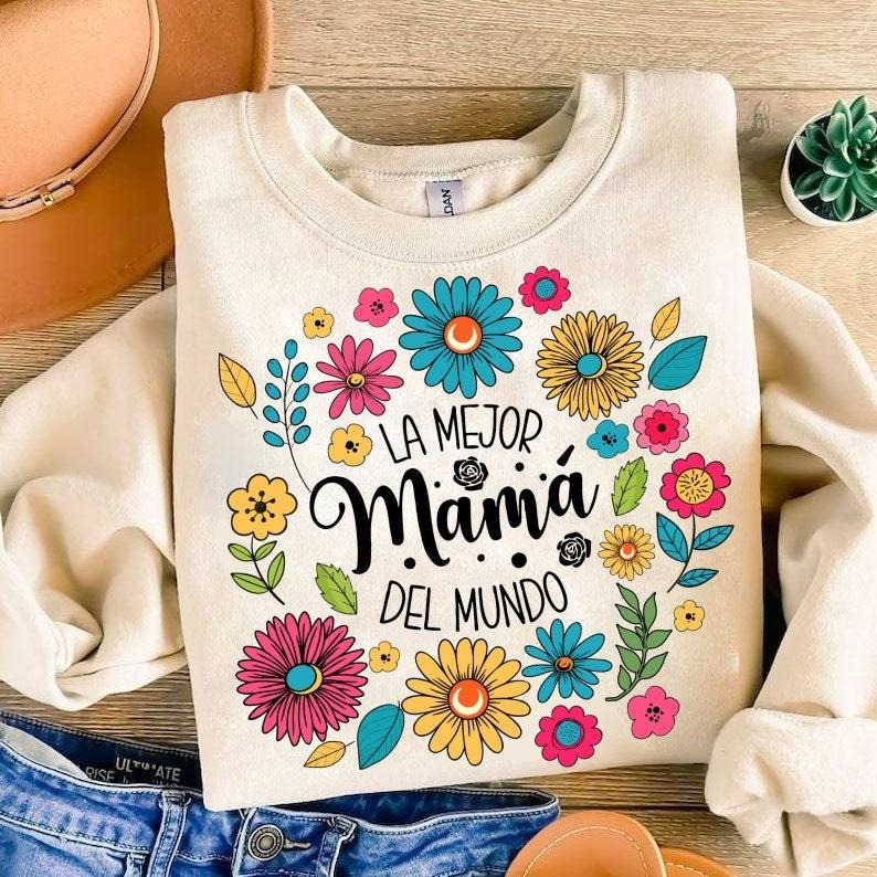 Spanish Mothers Day Png Retro Madre Png Sublimation Floral Mama Png Design Download Mothers Day Png Mama Sublimation Png...