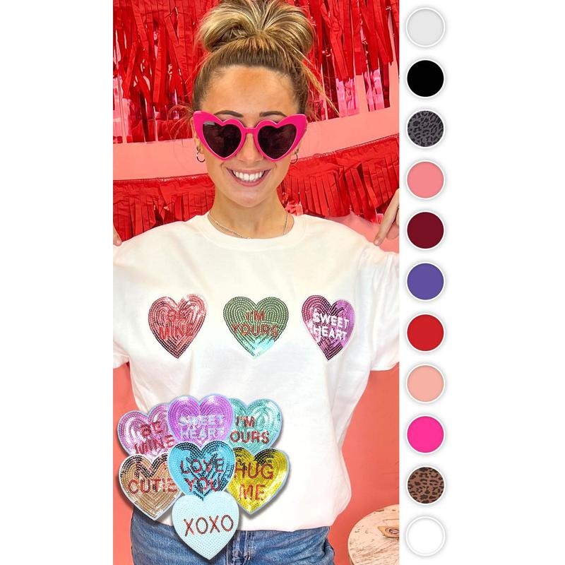 Sparkle Conversation Heart Sweatshirt T-Shirts, Hoodie | UrbanDripWear.com