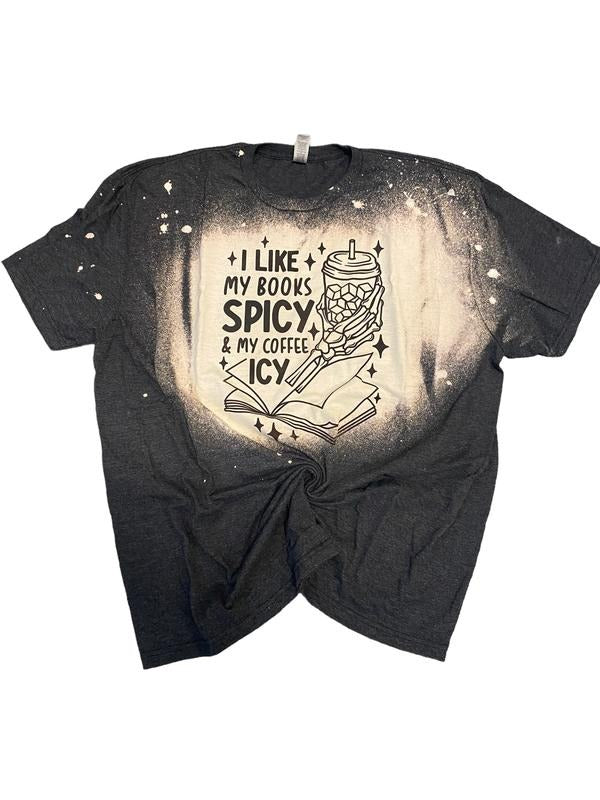 Spicy Book Icy Coffee Crew neck Shirt Hoodie, Sweatshirt | UrbanDripWear.com