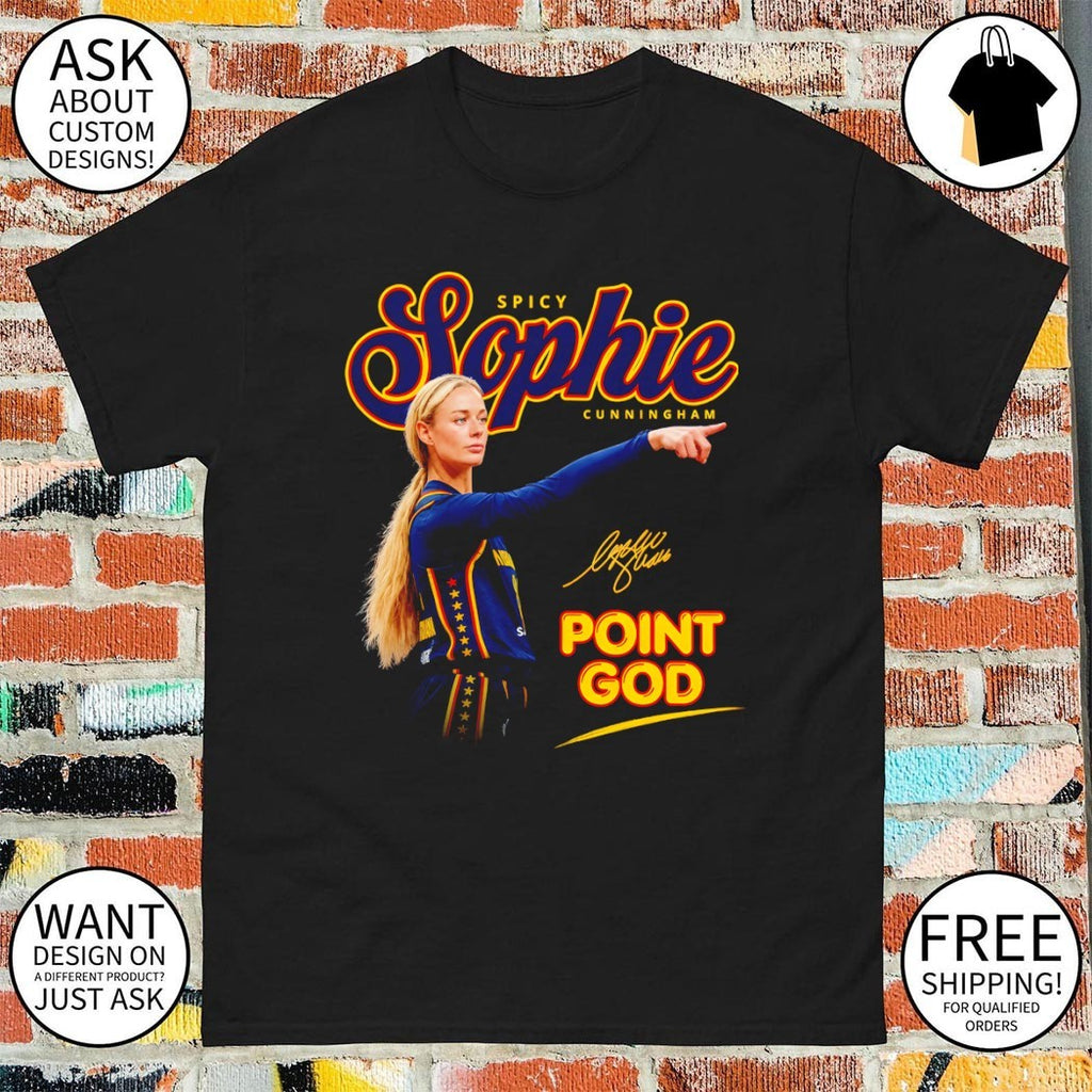 Spicy Sophie Cunningham Point God Indiana Fever Basketball signature shirt