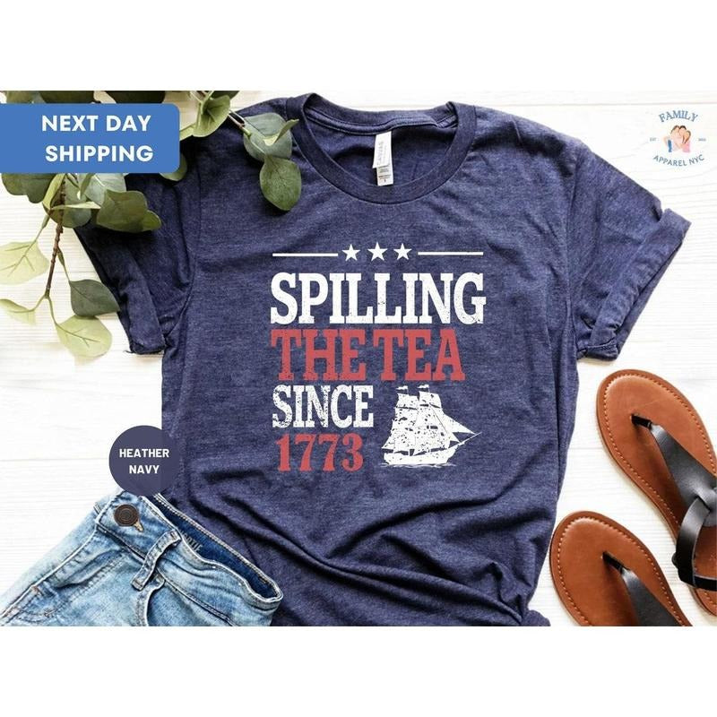 Spilling The Tea Since 1773 Shirt, History Teacher Gift, Funny History Teacher T-Shirt Hoodie, Sweatshirt | UrbanDripWear.com
