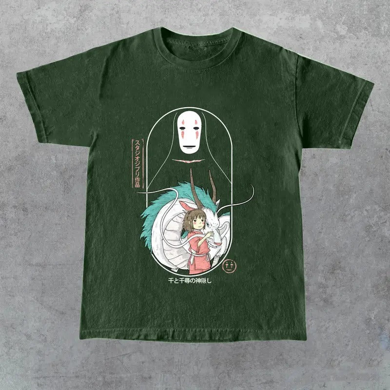Spirited Away Shirt, Chihiro Shirt, Haku Shirt, No Face Shirt,Full Color, For Men, For Women, Gift for Her, Gift for Him,...