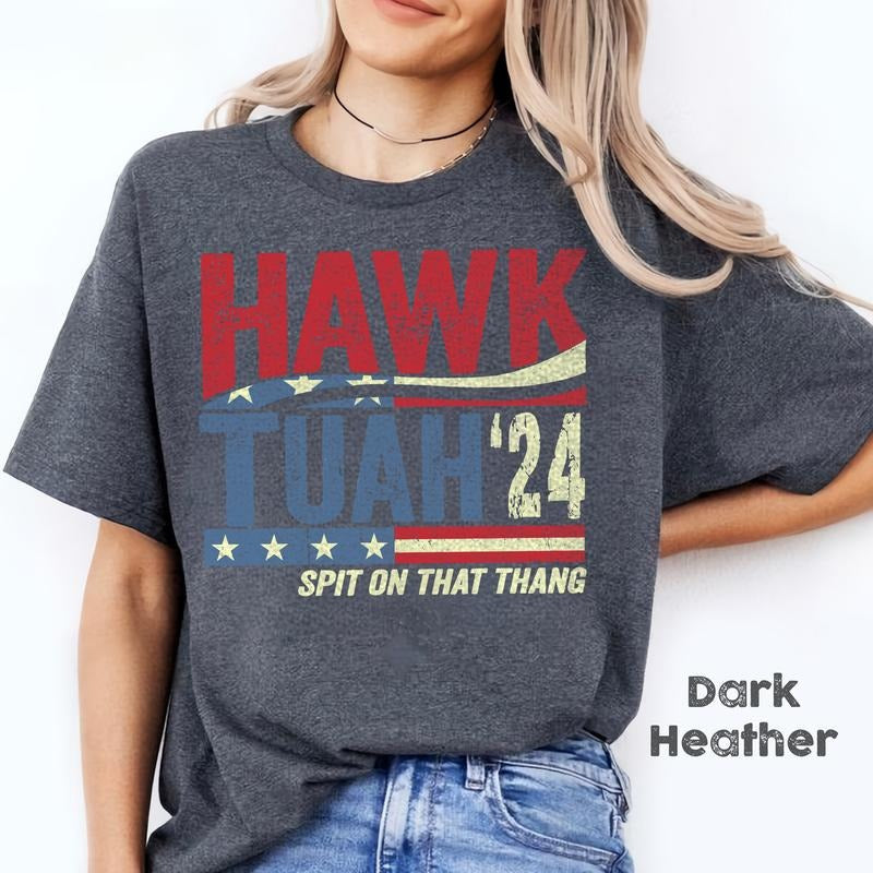 Spit on That Thang, H.wk Tuah T-Shirt, Funny Tee, Humor Tee, Hawk Tuah 24 T-Shirt Hoodie, Sweatshirt | UrbanDripWear.com