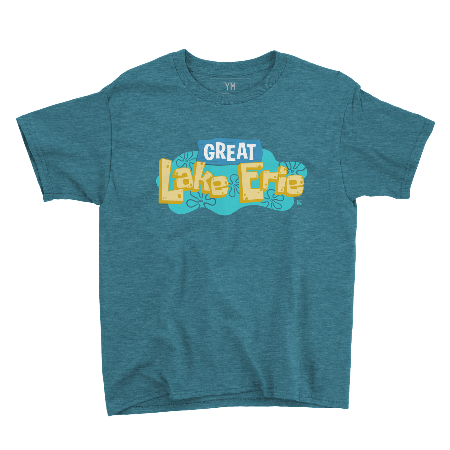 Spongey Lake Erie Youth Tee - Teal