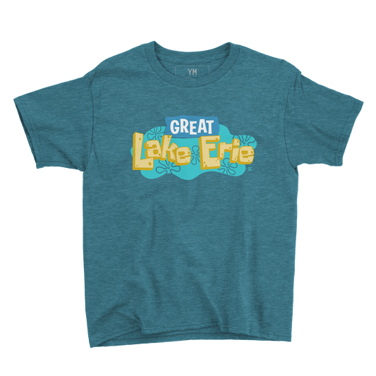 Spongey Lake Erie Youth Tee - Teal