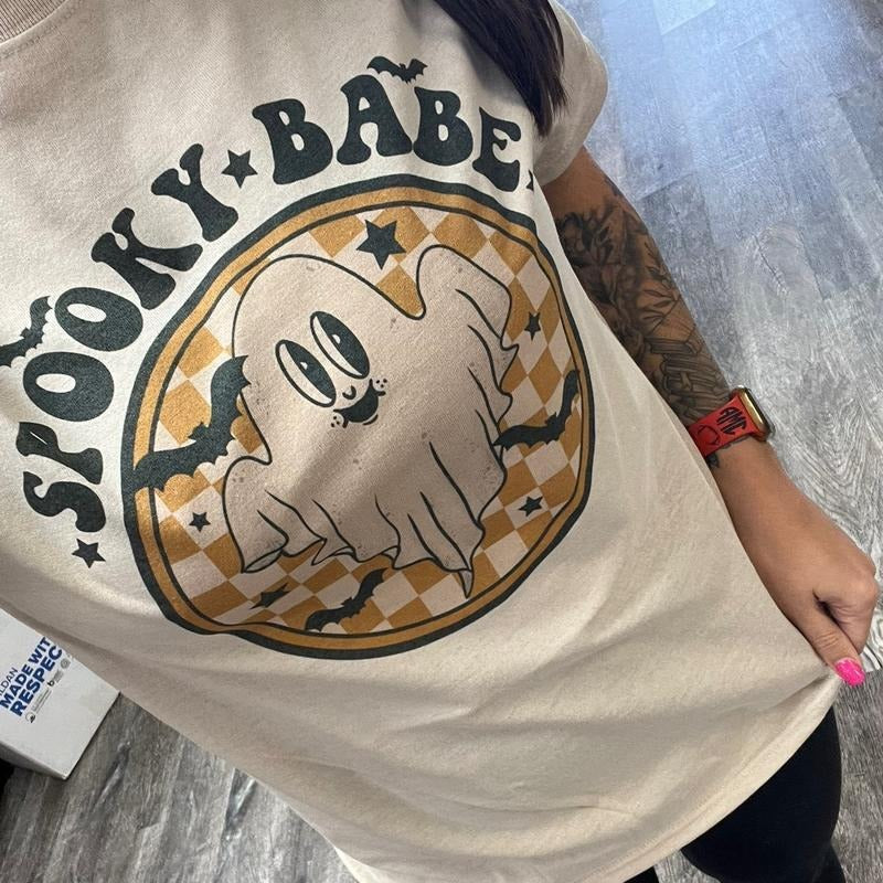 Spooky Babe Shirt Hoodie, Sweatshirt | UrbanDripWear.com