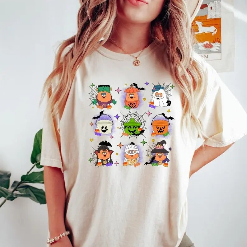 Spooky Nuggets Meal Bucket Shirt, Halloween Chicken Nuggets, Funny Halloween T-Shirt, Trendy Halloween, Spooky Season,...