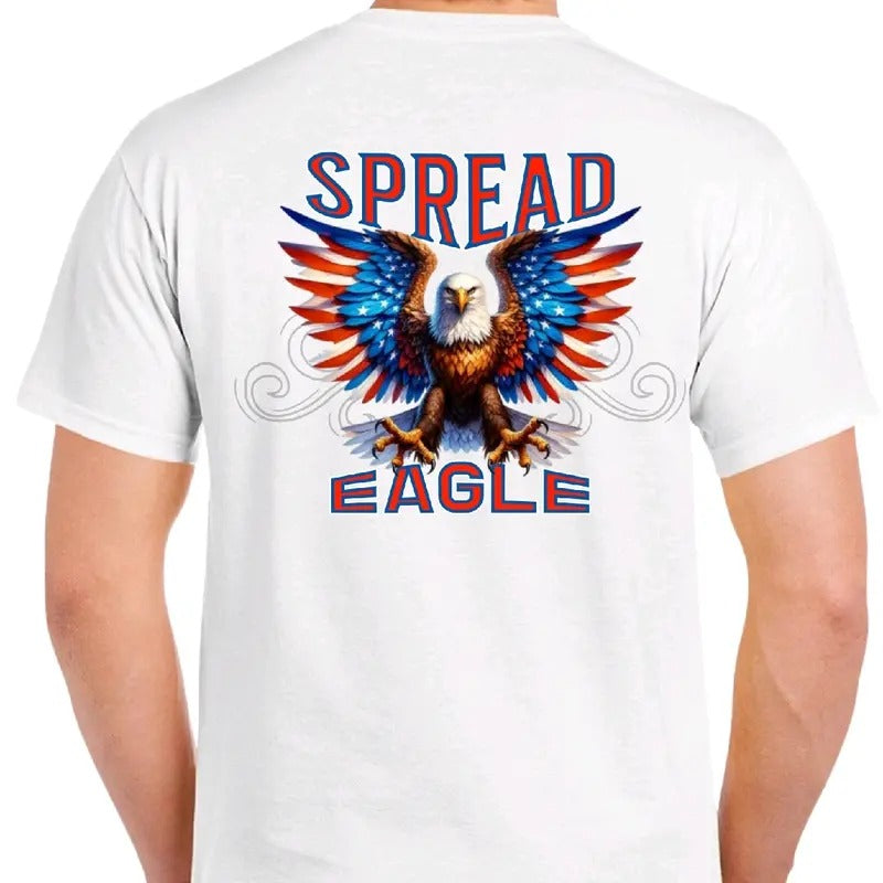 Spread Eagle - Men's T-Shirt- American- cotton Menswear Top Tshirt Sport Streetwear Hoodie, Sweatshirt | UrbanDripWear.com