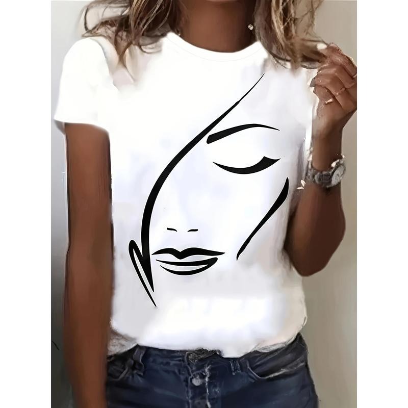 Spring & Summer Casual Graphic Print Short Sleeve Crew Neck T-shirt - Women's Clothing Hoodie, Sweatshirt | UrbanDripWear.com
