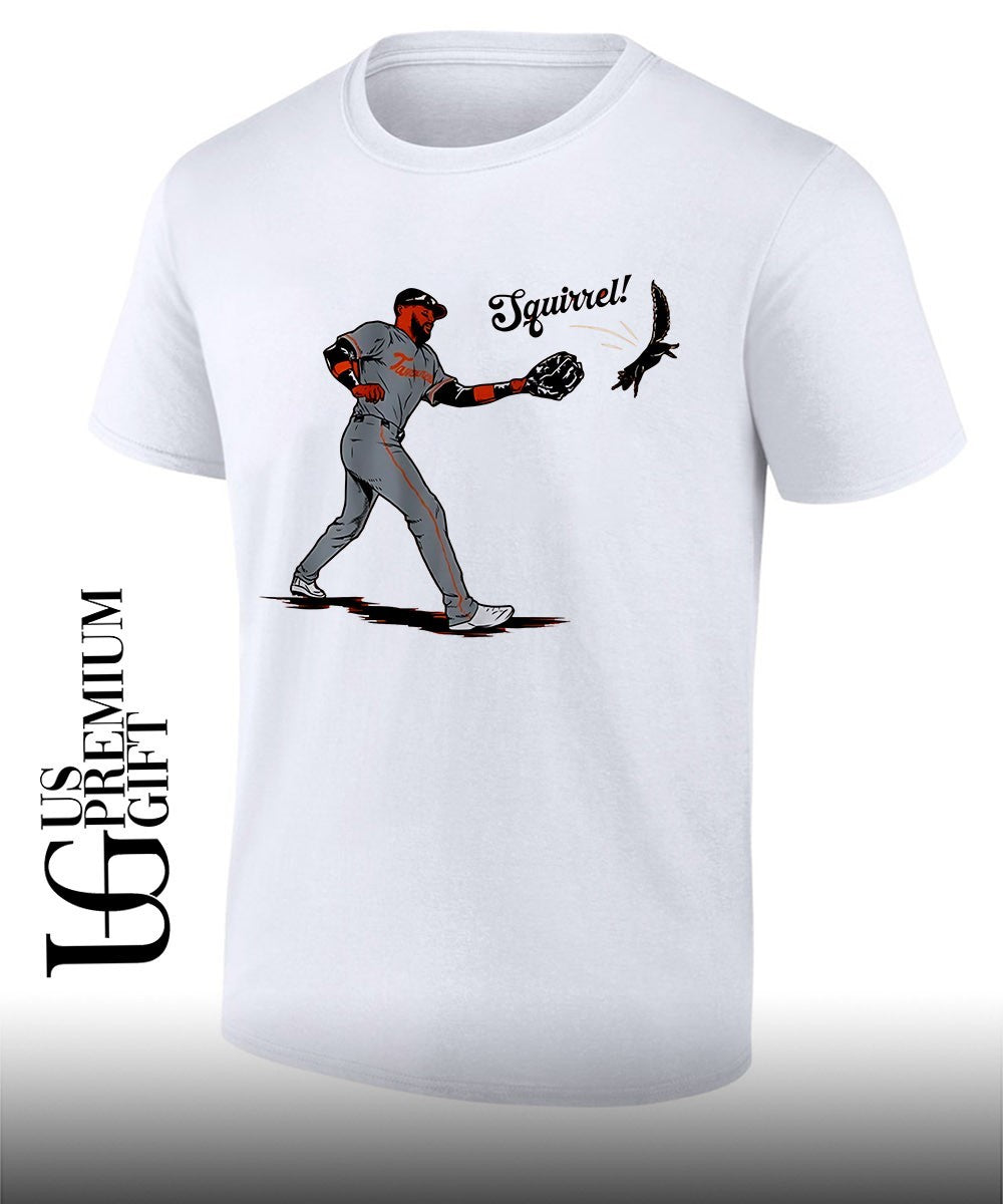 Squirrel Leody Taveras Baltimore Orioles baseball shirt