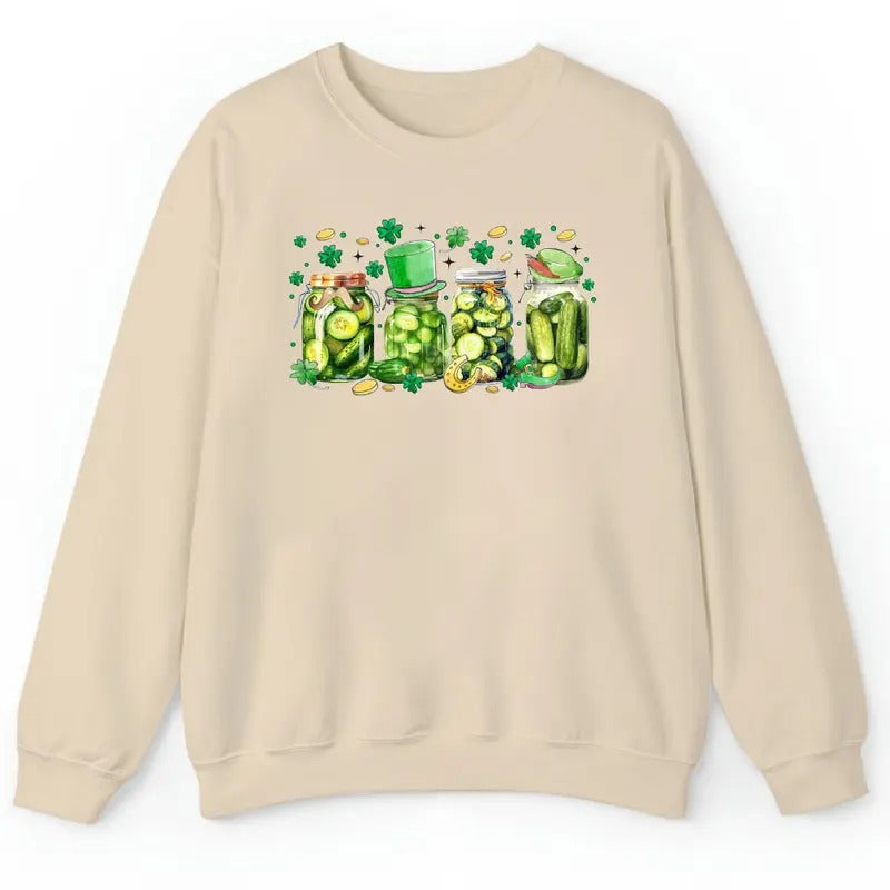 St. Patrick's Day Pickle Sublimation Shirt Hoodie, Sweatshirt | UrbanDripWear.com