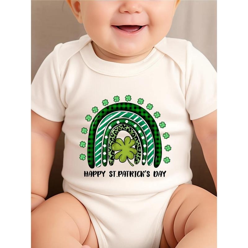 St. Patrick's Day Cotton T-Shirt, 100% Knit Fabric, Casual Crew Neck, Short Sleeve, Regular Fit, All-Season, Adult