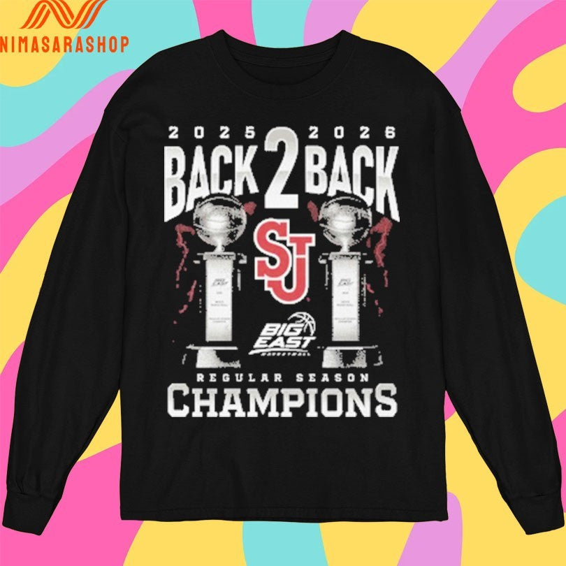 St John’s Big East Back-to-Back Regular Season Champions 2025-2026 Shirts