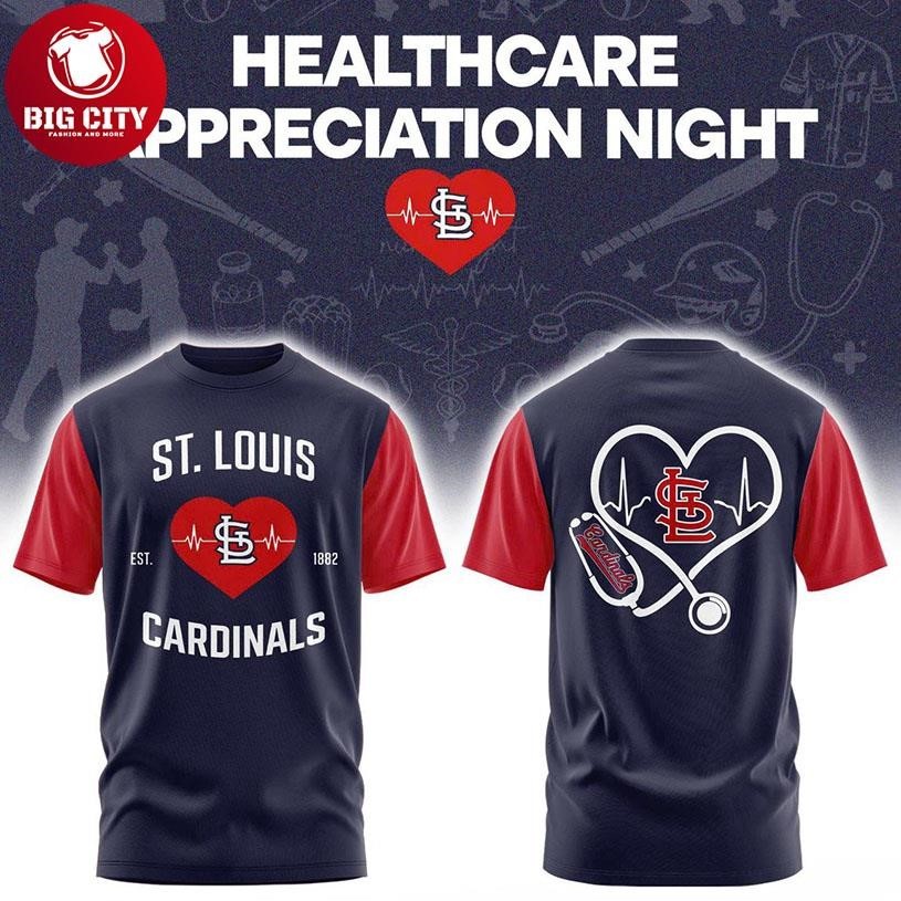 St. Louis Cardinals x 2026 Healthcare Appreciation Night Two Sided Shirt