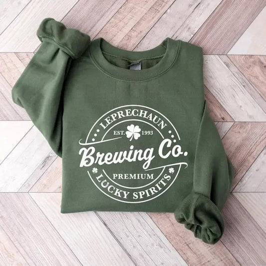 St Patrick's Day Leprechaun Brewing Co Sweatshirt, Hoodie, T-Shirt