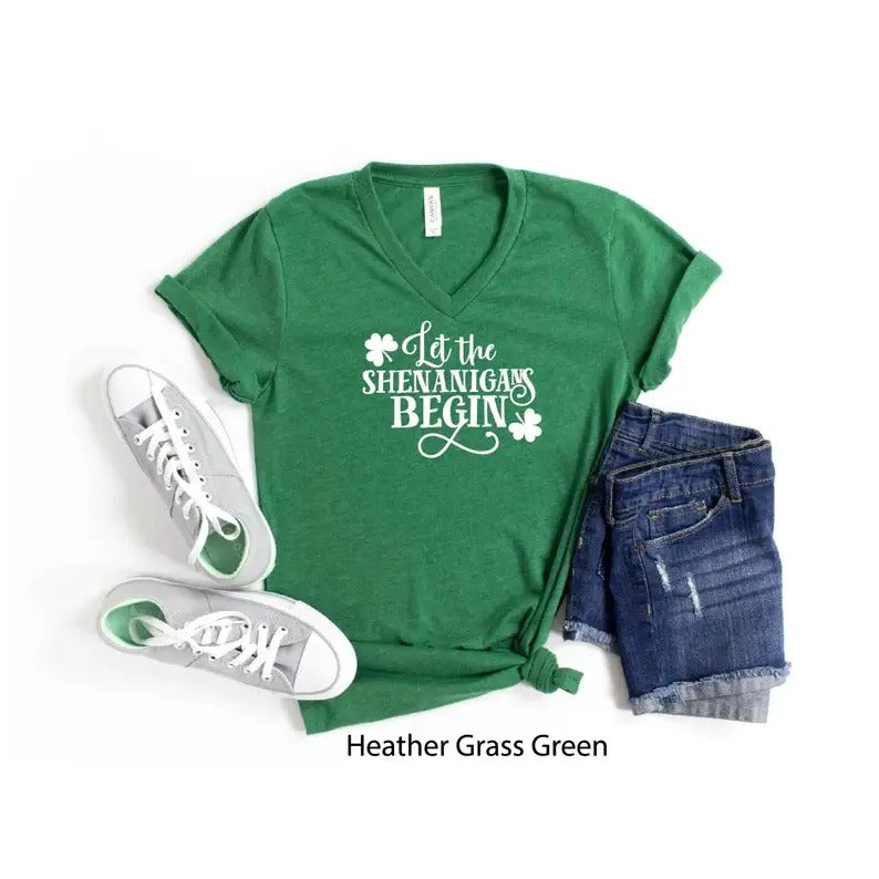 St Patrick's Day Let the Shenanigans Begin Sweatshirt, Hoodie, T-Shirt | UrbanDripWear.com