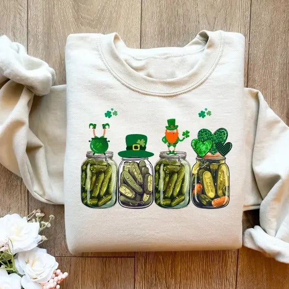 St Patrick's Day Pickle Sweatshirt, Hoodie, T-Shirt | UrbanDripWear.com