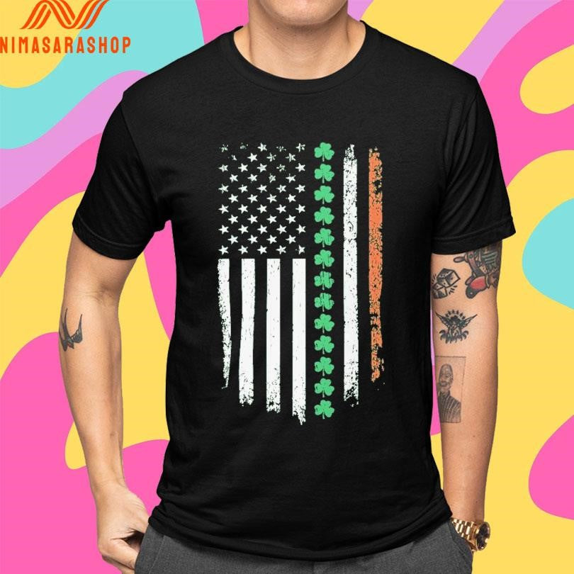 St Patrick’s Day American Flag Style Shirts