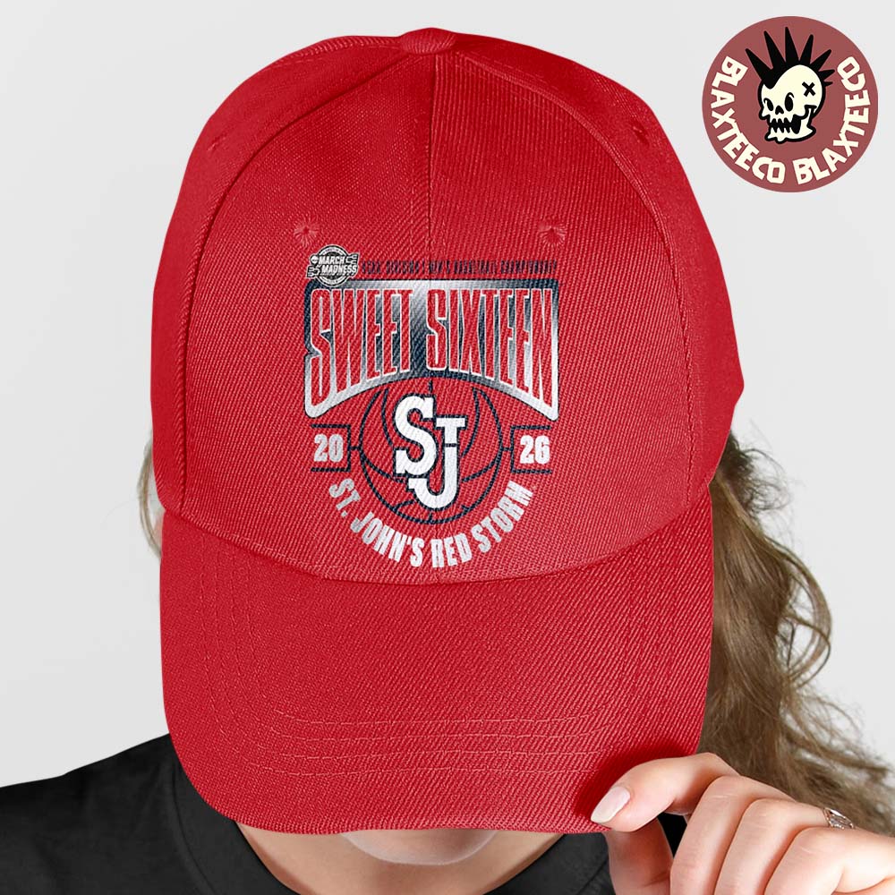 St. John’s Red Storm Men’s Basketball 2026 NCAA March Madness Sweet 16 First Time Since 1999 Red Cap Hat Snapback