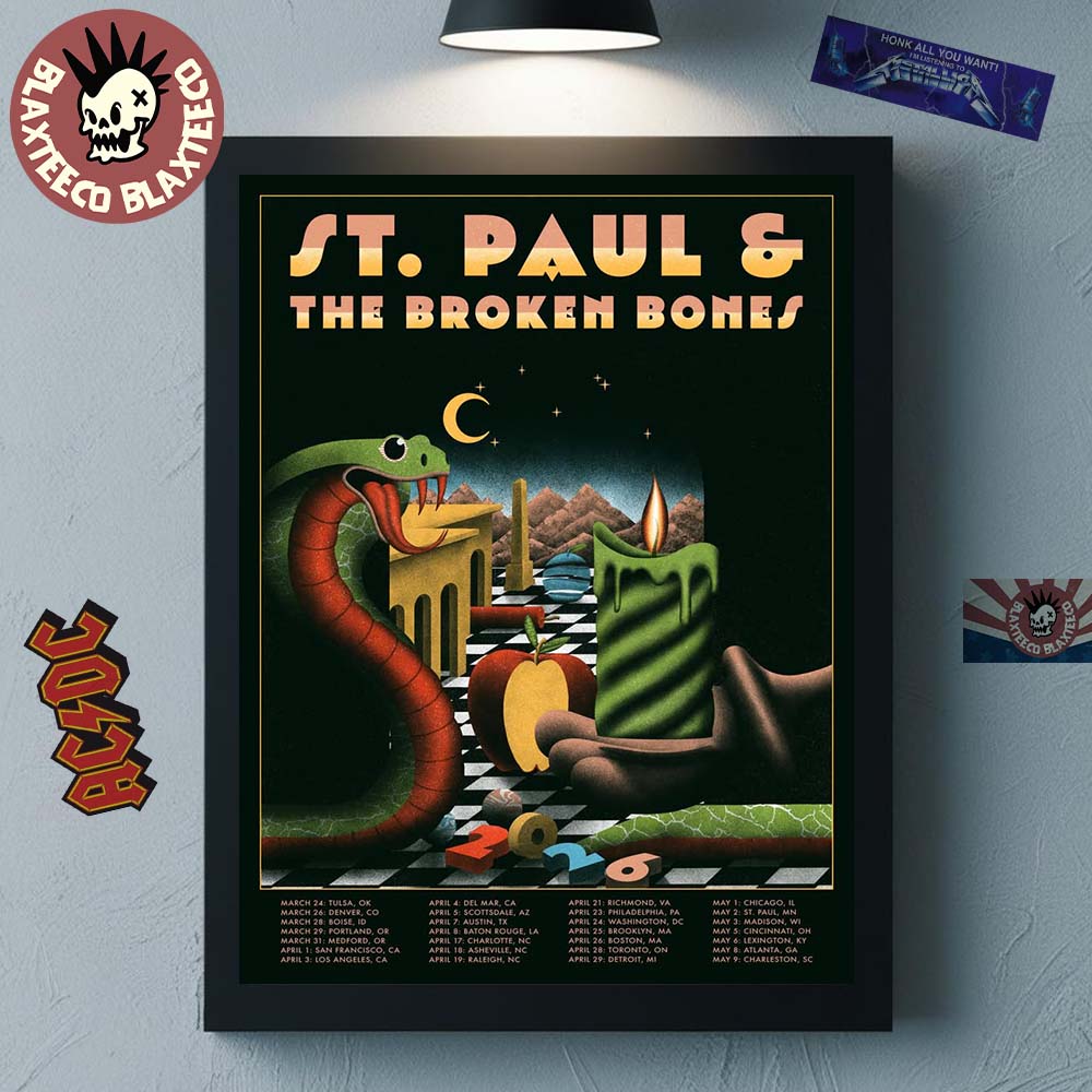 St. Paul And The Broken Bones 2026 North America Tour Schedule Dates Home Decor Poster Canvas