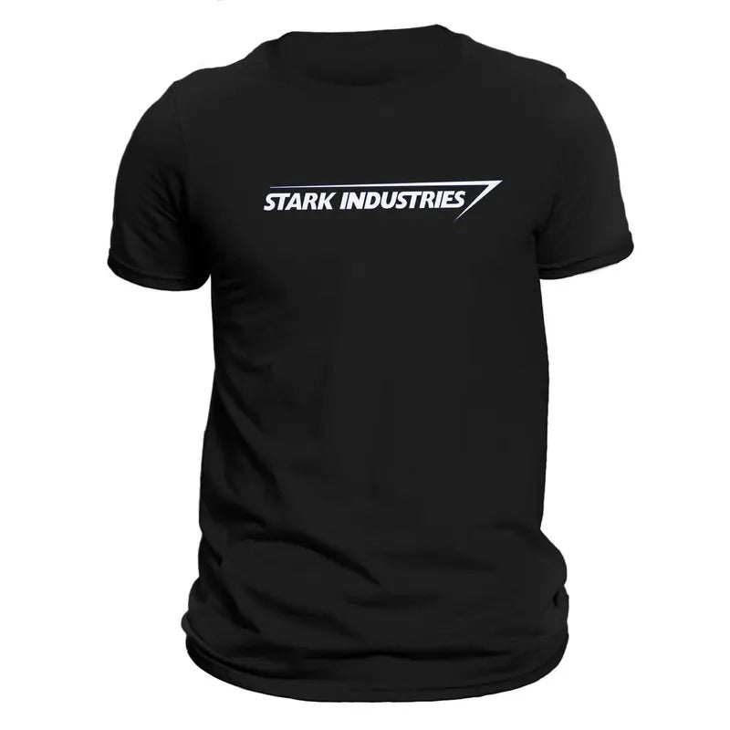Stark Industries Men's T-shirt Casual Classic Cotton Crewneck Soft Top with Logo Hoodie, Sweatshirt | UrbanDripWear.com