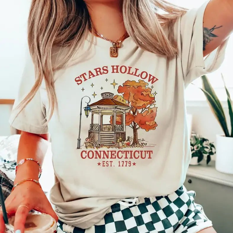 Stars Hallow Conneticut Shirt - Sweatshirt - Hoodie, Autumn TV Series Shirts, Cute Stars Hallow Sweater, Cozy Season Fall...
