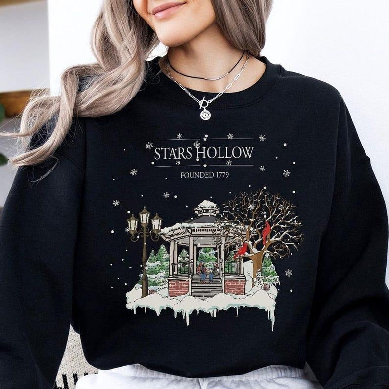 Stars Hollow Christmas Festival Sweatshirt Christmas Winter Festival, Gilmore Girls Xmas Luke Dinner Winter Holiday...
